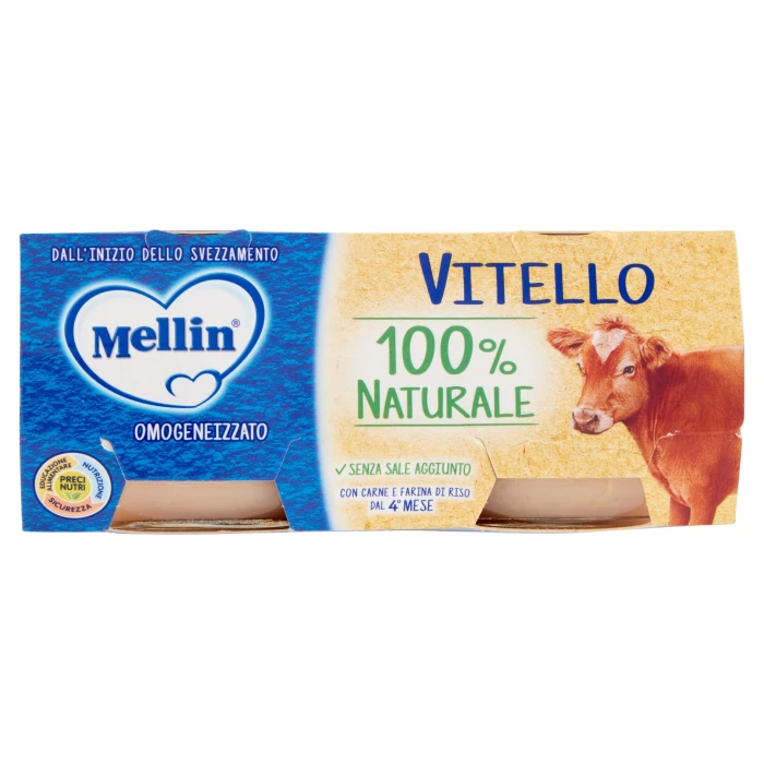 MELLIN Omogeneizzato di carne di Vitello 2 x 80 g